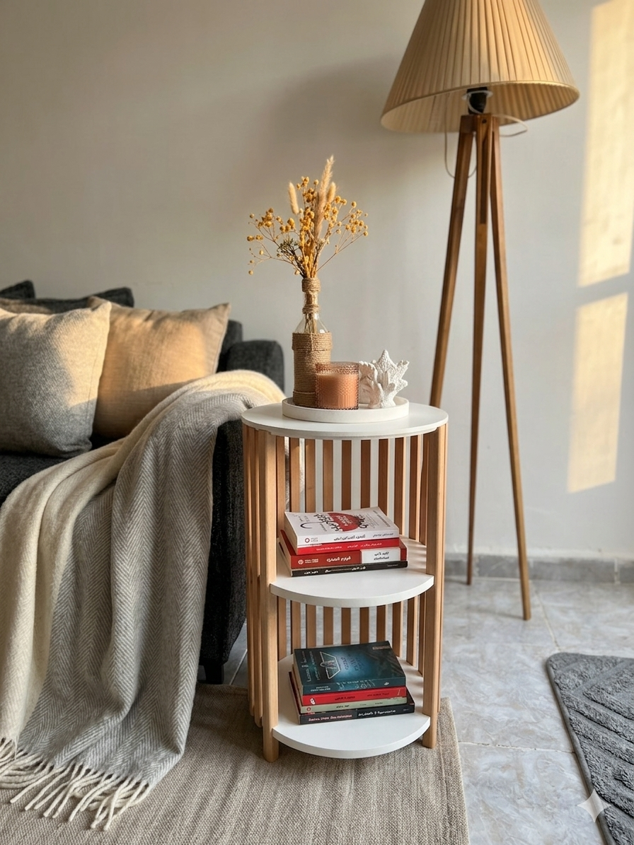 Table d’appoint avec étagère ✨
